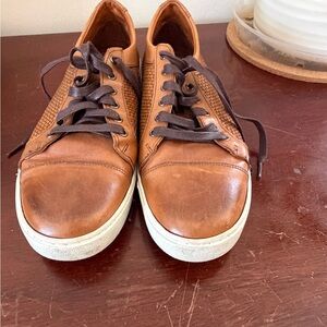Allen Edmund’s walnut leather shoe